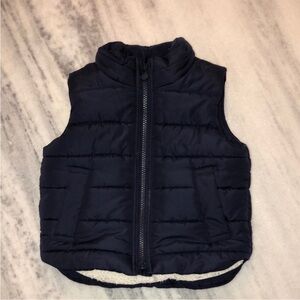 GAP Navy Blue Sherpa Vest